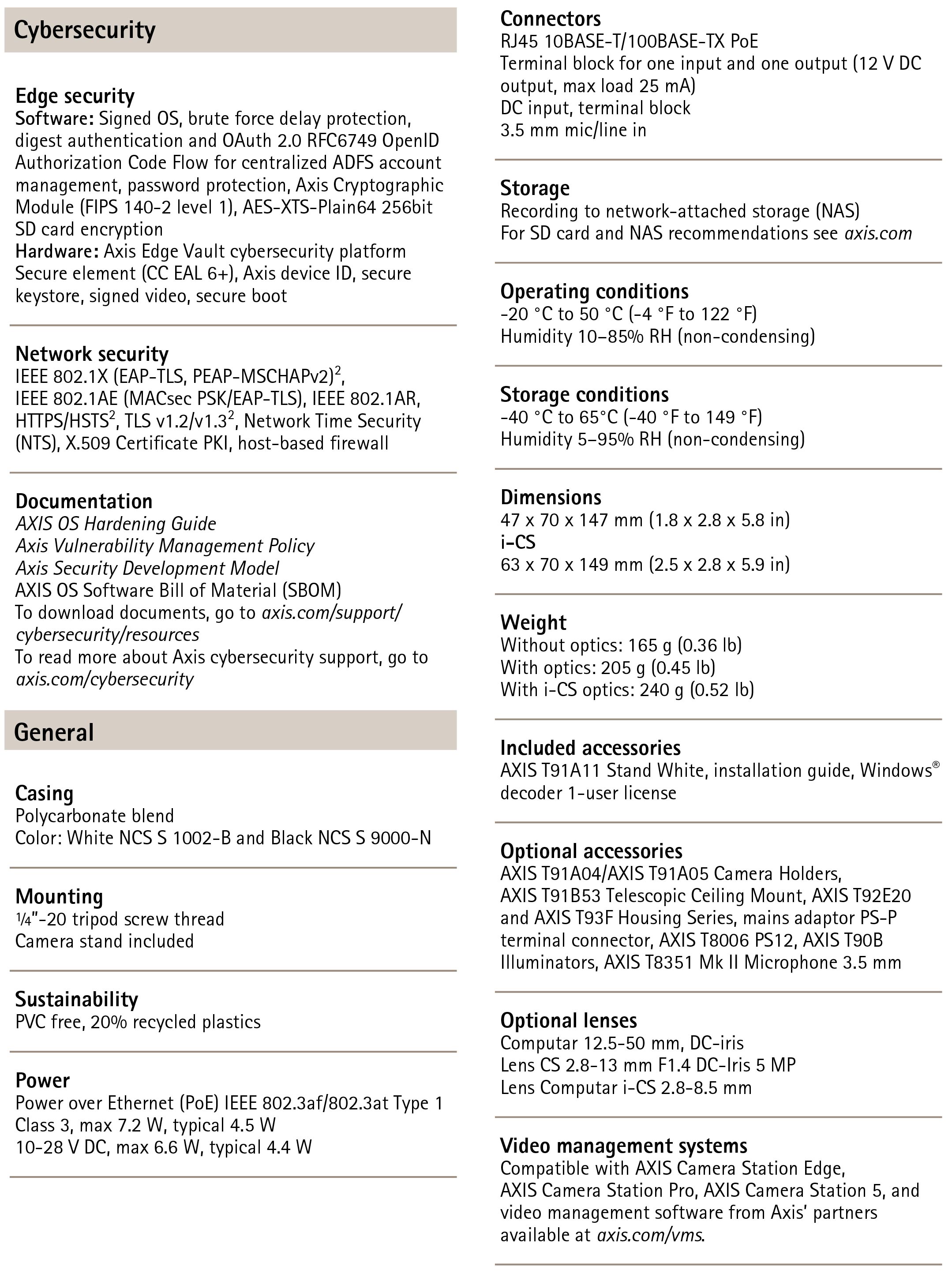 AXIS M1135 Mk II Box Video Camera