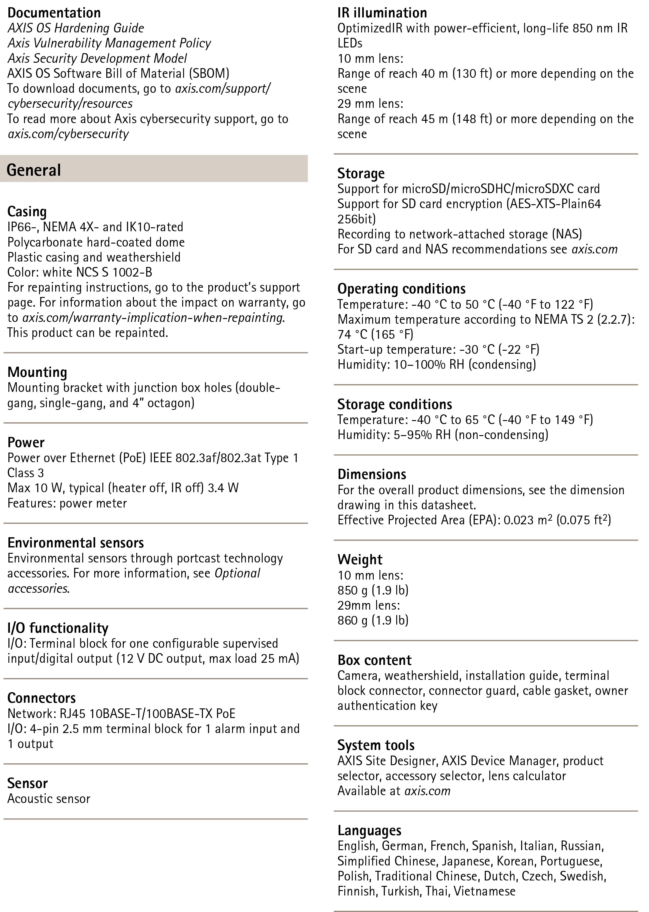 AXIS P3285-LVE Dome Video Camera